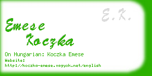 emese koczka business card